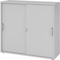 BETA 1753S | Schiebetürenschrank | 3 OH - Grau Chromgriff Metall