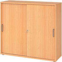 BETA 1753S | Schiebetürenschrank | 3 OH - Buche Streifengriff Kunststoff