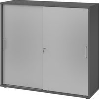 BETA 1752S | Schiebetürenschrank | 3 OH - Graphit/Silber Metallgriff