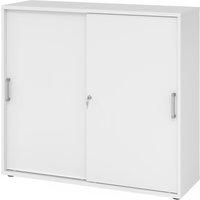 BETA 1753S | Schiebetürenschrank | 3 OH - Weiß Chromgriff Metall