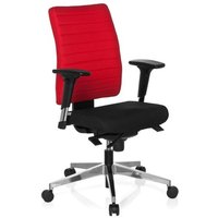 PRO-TEC 350 - Profi Bürostuhl Schwarz / Rot