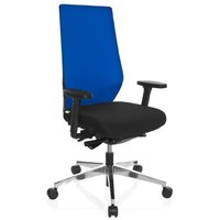 PRO-TEC 700 - Profi Bürostuhl Schwarz / Blau