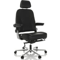 24 HOURS F | Leder - XXL Drehstuhl Schwarz