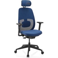 Skandis Pro | mit Kopfstütze - Profi Bürostuhl Blau / Schwarz