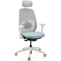 Skandis Pro | mit Kopfstütze - Profi Bürostuhl Mint / Weiß