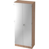 SIGNA K 6100 SG - Nussbaum/Silber 5 OH mit Knauf (abschließbar) Schrank