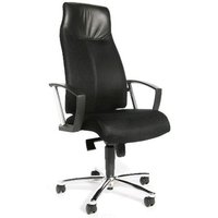 HIGH SIT UP - Profi Chefsessel Schwarz Stoff