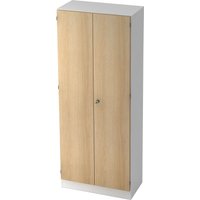 SIGNA K 6200 SG - 5 OH mit Knauf (abschließbar) Weiß/Eiche Garderobenschrank