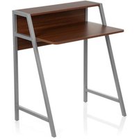 DUMONT | 78x50 5 - Schreibtisch Walnuss / Silber