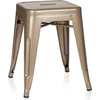 VANTAGGIO - Bistrohocker Champagner metallic