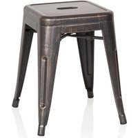 VANTAGGIO - Bistrohocker Schwarz / Gold