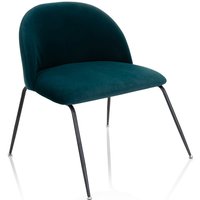VELVO - Polsterstuhl Petrolblau