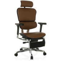ERGOHUMAN PLUS LEGPRO GEN2 | Leder - Luxus Chefsessel Braun