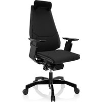 GENIDIA BLACK | Stoff - High End Bürostuhl Schwarz