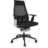 GENIDIA SMART BLACK CM | Netz - Profi Bürostuhl Schwarz / Chrom