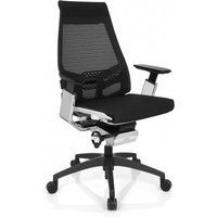 GENIDIA SMART WHITE CM | Netz - Profi Bürostuhl Schwarz / Weiß / Chrom