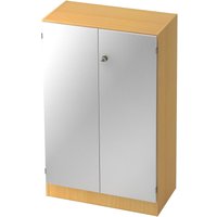 SIGNA K 6550 SG - Buche/Silber 3 OH mit Knauf (abschließbar) Schrank