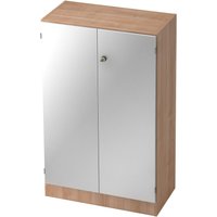 SIGNA K 6550 SG - Nussbaum/Silber 3 OH mit Knauf (abschließbar) Schrank
