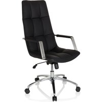 SARANTO PRO | Leder - Home Office Chefsessel Schwarz