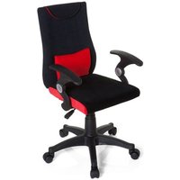 KIDDY PRO AL - Kinderdrehstuhl Schwarz / Rot