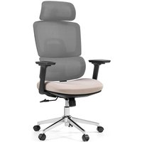Ergomy Pro | Netzstoff / Stoff - Profi Bürostuhl Grau / Beige