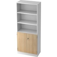 SIGNA K 6770 SG - 5 OH mit Knauf (abschließbar) Weiß/Eiche Schrank