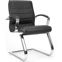 TD Lux 15 Leder - Freischwinger Schwarz