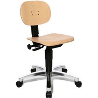 Tec 11 - Drehhocker Buche/Aluminium