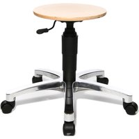 Tec 60 - Drehhocker Buche/Aluminium