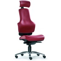 ZERO O1 - High End Bürostuhl Rot Leder