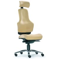 ZERO O1 - High End Bürostuhl Creme Leder