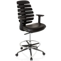 ERGO LINE II WORK | Kunstleder - Counterstuhl Schwarz