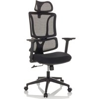 ERGOMY | Stoff / Netz | Rahmen: Schwarz - Home Office Bürostuhl Schwarz