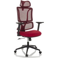 ERGOMY | Stoff / Netz | Rahmen: Schwarz - Home Office Bürostuhl Rot