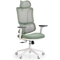 ERGOMY W | Stoff / Netz | Rahmen: Weiß - Profi Bürostuhl Grün