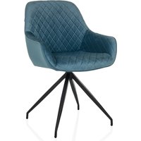 ELVERUM - Polsterstuhl Blaugrau