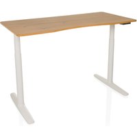 STAND PRO R | 140x70 - Elektrisch höhenverstellbarer Schreibtisch Eiche