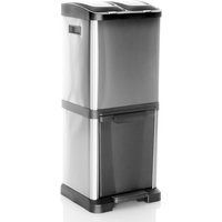 CLEAN VII | 2 x 8L | 1 x 16L - Mülleimer Silber