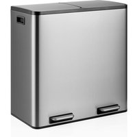 Clean 13 S | 2 x 30L - Mülleimer Silber