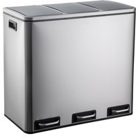 CLEAN IX | 3 x 18L - Mülleimer Silber