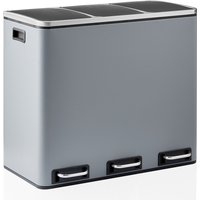 Clean 9 | 3 x 18L - Mülleimer Dunkelgrau