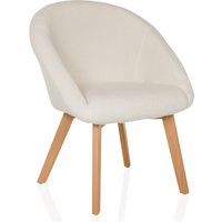 SCANDI TED - Polsterstuhl Weiß