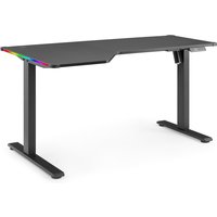 Worktime Game | 140x80 - Elektrisch höhenverstellbarer Schreibtisch Schwarz