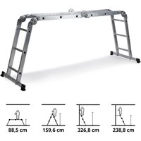 SOLID W3 | 12 Stufen - Klappleiter Silber