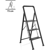 SOLID W6 | 3 Stufen - Klappleiter Schwarz