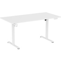 Worktime | 160x80 - Elektrisch höhenverstellbarer Schreibtisch Weiß
