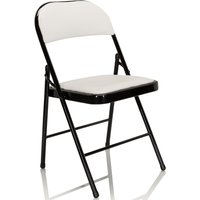 TUDELA | Kunstleder - Klappstuhl Weiß