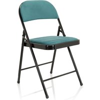 TUDELA I | Samtstoff - Klappstuhl Türkis