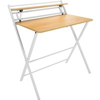 EASY CLAP | 92x84 - Klappschreibtisch Eiche hell/Weiß