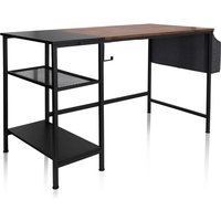 WORKSPACE H I | 120x60 - Schreibtisch Schwarz / Braun